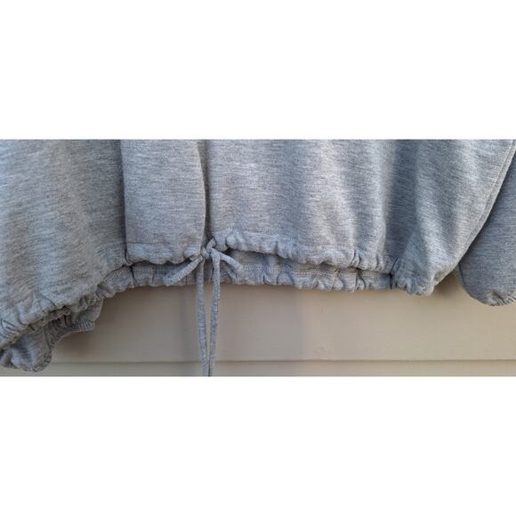 Aerie Lightweight Casual Hoodie Sweatshirt Heather Gray Oversized S Minimalist - Picture 4 of 8